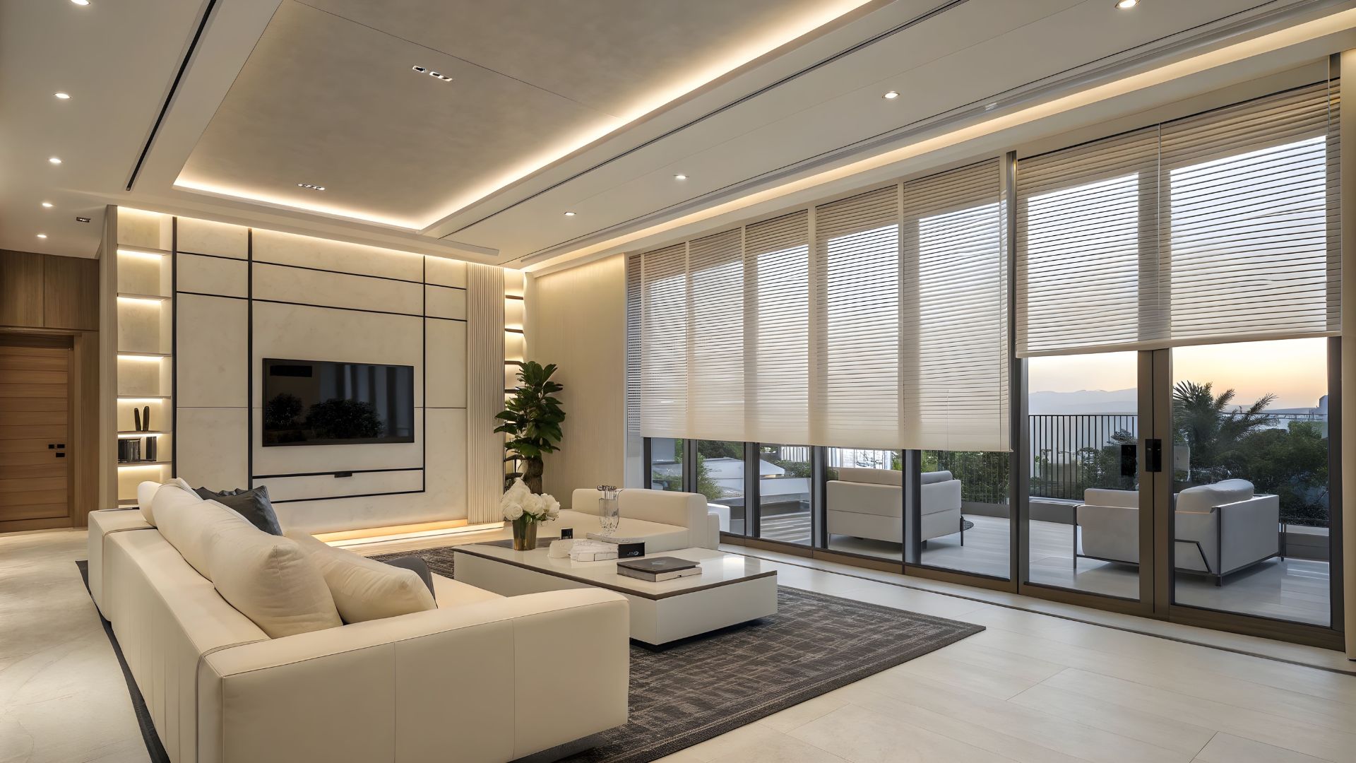 Interior moderno con persianas en Bahía de Banderas